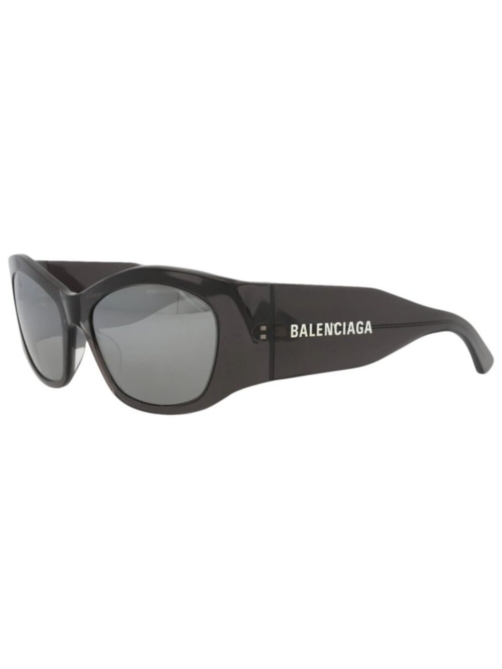New Balenciaga Women's Sunglasses Square Rectangle Recycled Acetate Frame Grey